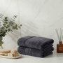 Mijolnir Juego de toallas de baño de algodón modal, 2 piezas, Negro